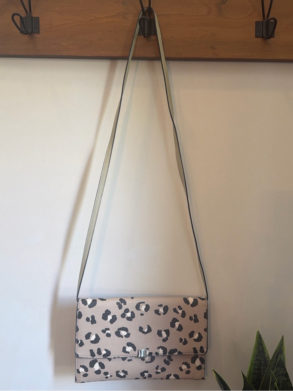 a new day Leopard Print Beige and Black Crossbody Bag